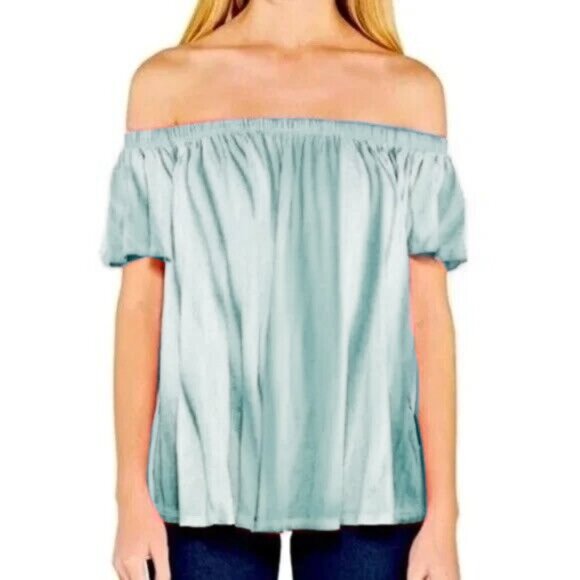 FP Movement by Free People Tie Dye Off the Shoulder Top - Green - Picture 1 of 5